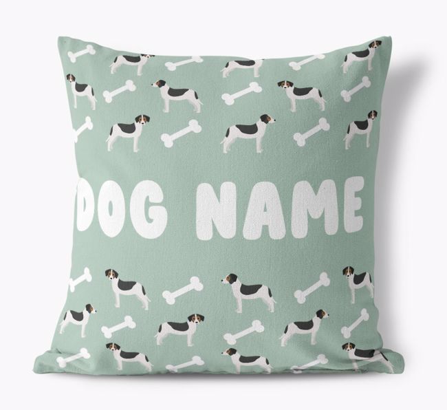 Bone Pattern: Personalized {breedFullName} Canvas Pillow